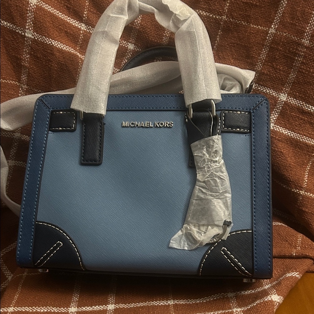 Michael Kors Navy and Black Handbag